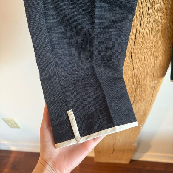 ‘S MaxMara Linen/Cotton Blend Straight Leg Pants - Black Sz 6 - Picture 5 of 8